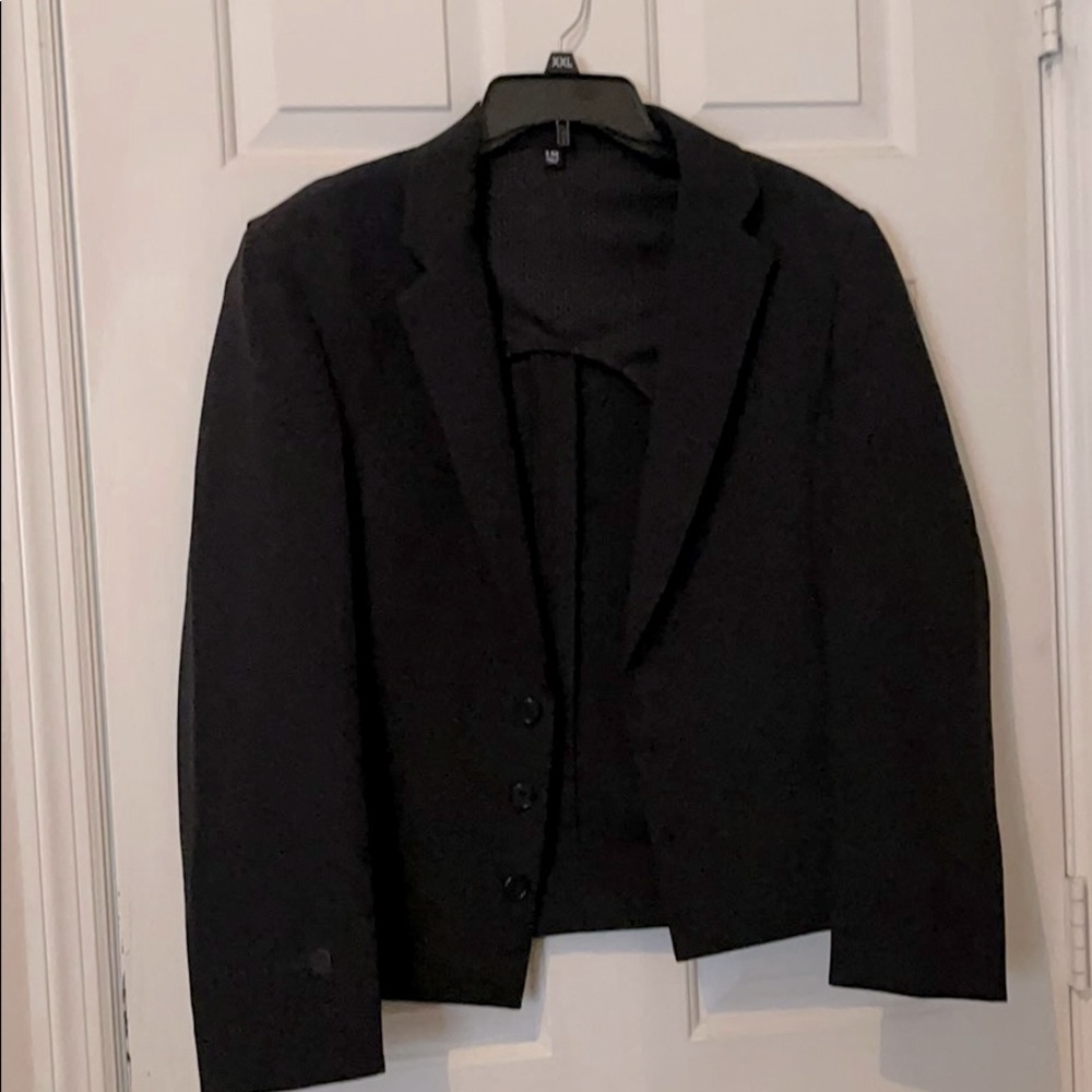2 black JetBlue jackets